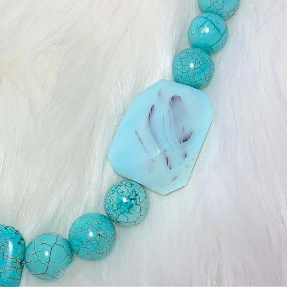 Turquoise Handcrafted Gemstone Necklace - Picture 4 of 4